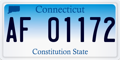 CT license plate AF01172