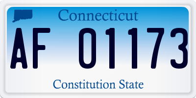 CT license plate AF01173