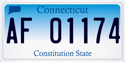 CT license plate AF01174