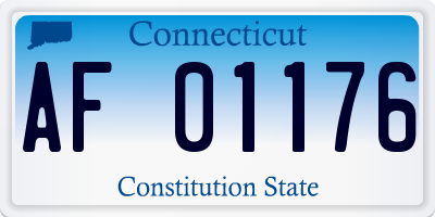 CT license plate AF01176