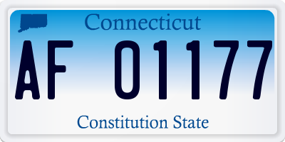 CT license plate AF01177