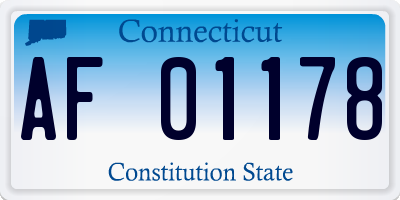 CT license plate AF01178