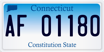 CT license plate AF01180