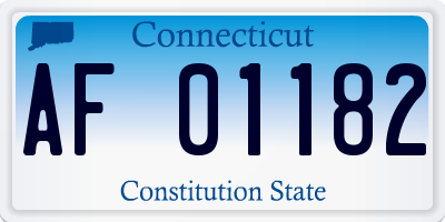 CT license plate AF01182