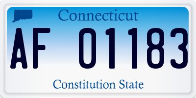 CT license plate AF01183