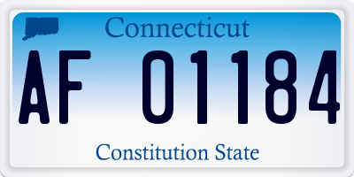 CT license plate AF01184