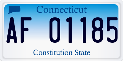 CT license plate AF01185