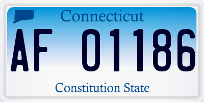 CT license plate AF01186