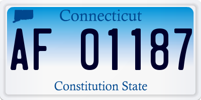 CT license plate AF01187