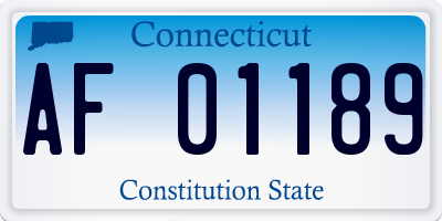 CT license plate AF01189