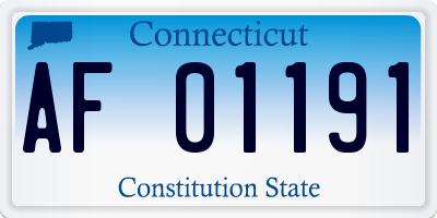 CT license plate AF01191