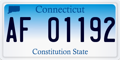 CT license plate AF01192
