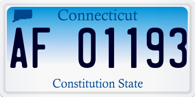 CT license plate AF01193