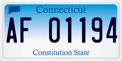 CT license plate AF01194