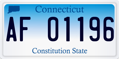 CT license plate AF01196