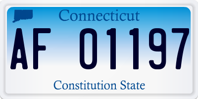 CT license plate AF01197