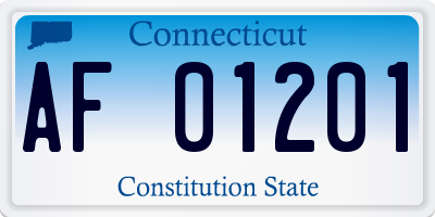 CT license plate AF01201