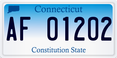 CT license plate AF01202