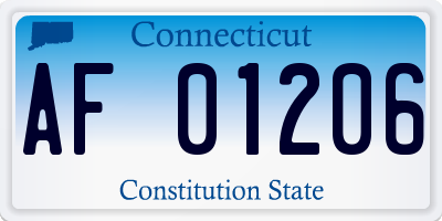 CT license plate AF01206