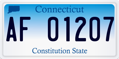 CT license plate AF01207