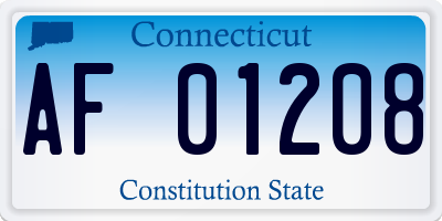 CT license plate AF01208