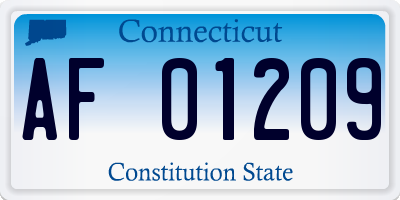 CT license plate AF01209