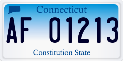 CT license plate AF01213