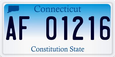 CT license plate AF01216