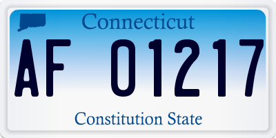 CT license plate AF01217