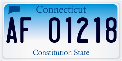 CT license plate AF01218