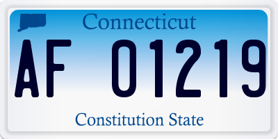 CT license plate AF01219