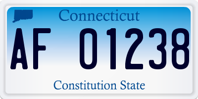 CT license plate AF01238