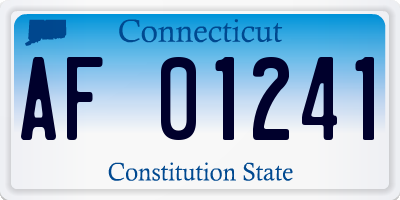 CT license plate AF01241