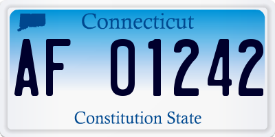 CT license plate AF01242