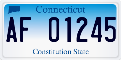 CT license plate AF01245