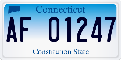 CT license plate AF01247