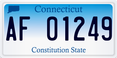 CT license plate AF01249