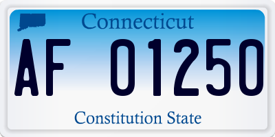 CT license plate AF01250