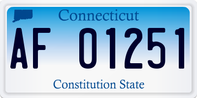 CT license plate AF01251