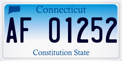 CT license plate AF01252