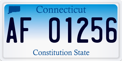 CT license plate AF01256