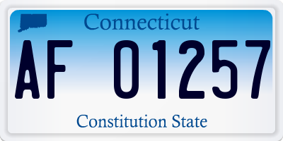 CT license plate AF01257