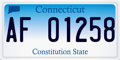 CT license plate AF01258