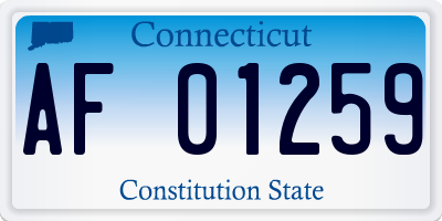 CT license plate AF01259