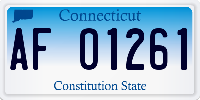 CT license plate AF01261