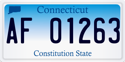 CT license plate AF01263