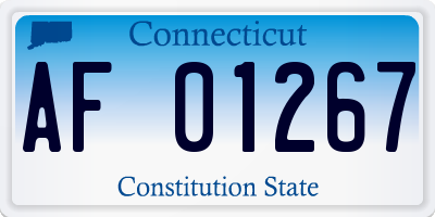 CT license plate AF01267