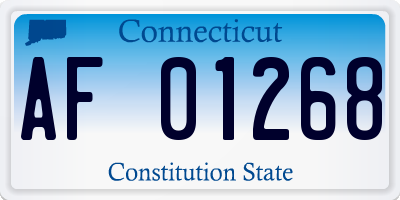 CT license plate AF01268