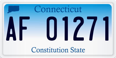 CT license plate AF01271