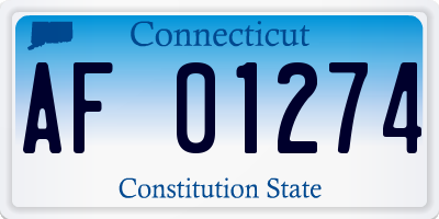 CT license plate AF01274